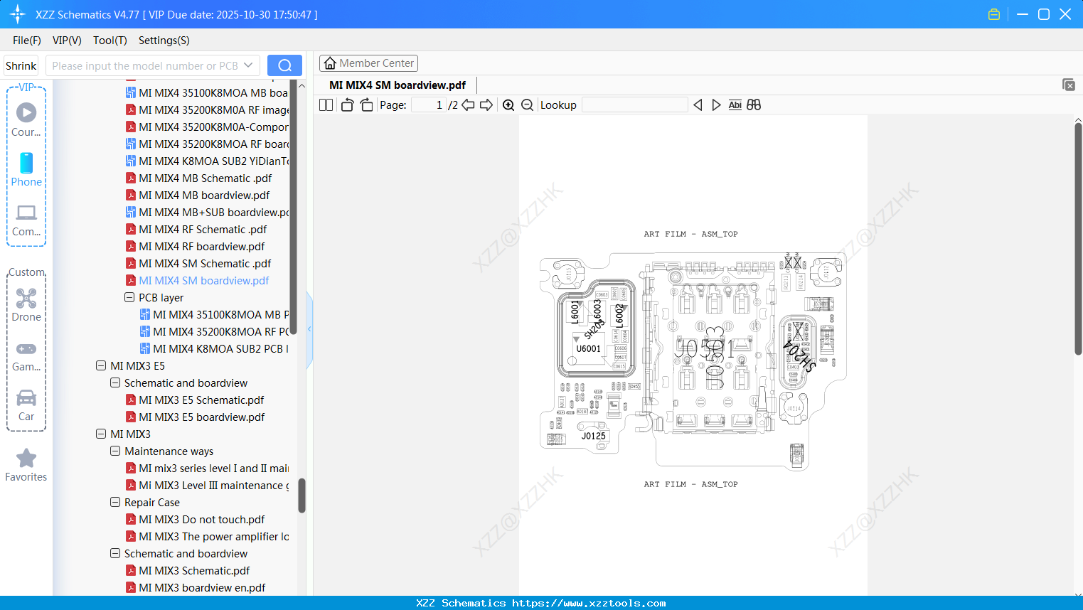 Xiaomi MI MIX4 SM Boardview